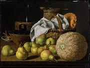 Luis Egidio Melendez, Still Life with Melon and Pears